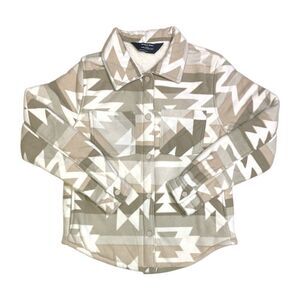 Member's Mark Girls Fleece Shacket, Sherpa Lined with Side Pockets - Taupe